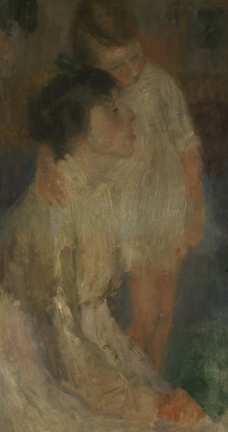 Tenderness Or Portrait Of Maria Ide And Suzanne Daeye Cook And Daughter Of The Artist