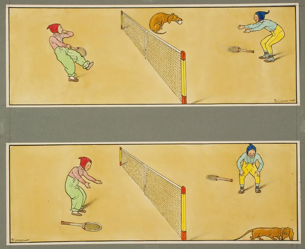 Tennis Wall Art by Artuš Scheiner - High-Resolution Digital Print