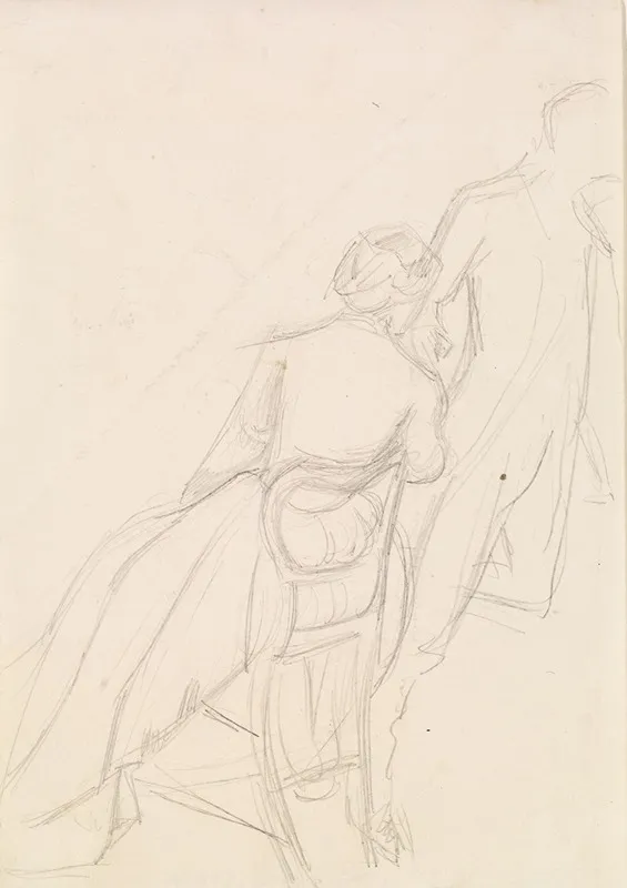 Tennysons The Millers Daughter Study For Husband And Wife In Arise And Let Us Wander Forth 2 Wall Art by Sir John Everett Millais - High-Resolution Digital Print
