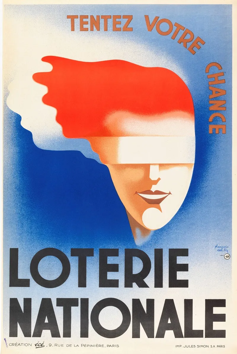 Tentez La Chance Loterie Nationale Wall Art by Imp. Jules Simon - High-Resolution Digital Print
