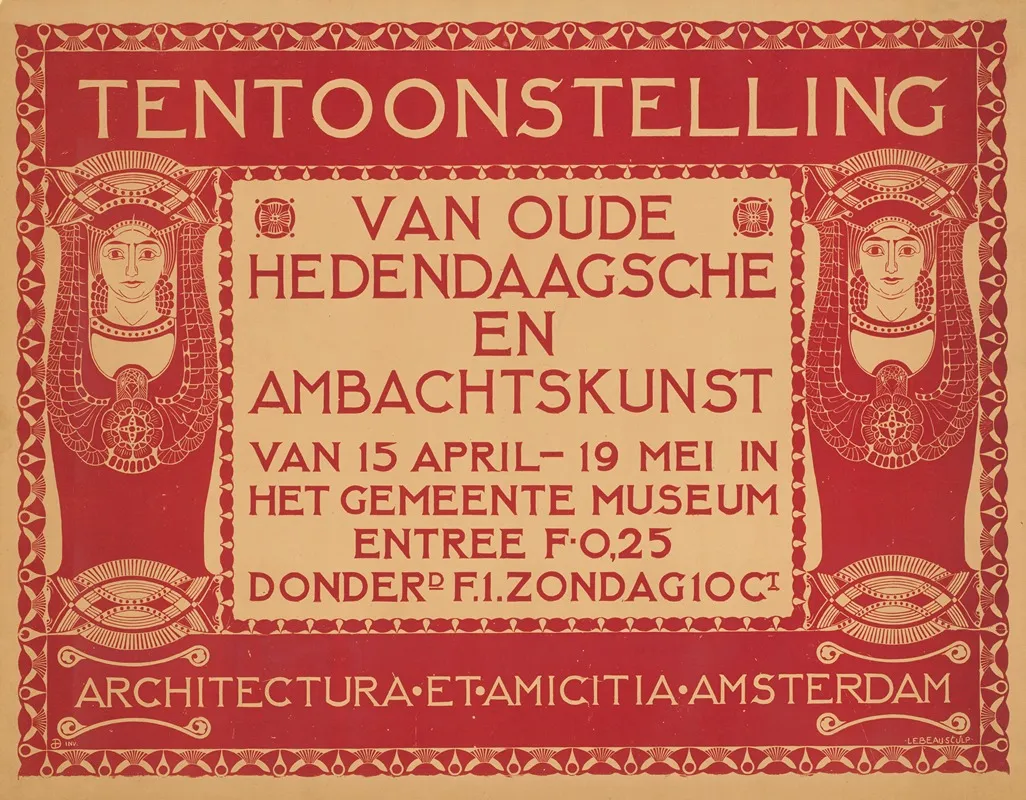 Tentoonstelling Van Oude Hedendaagsche En Ambachtskunst Gemeentemuseum Wall Art by Chris Lebeau - High-Resolution Digital Print