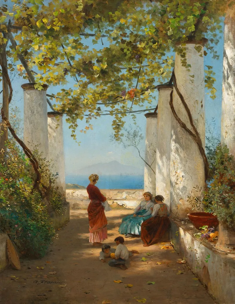 Terrasse Der Villa San Michele Auf Capri