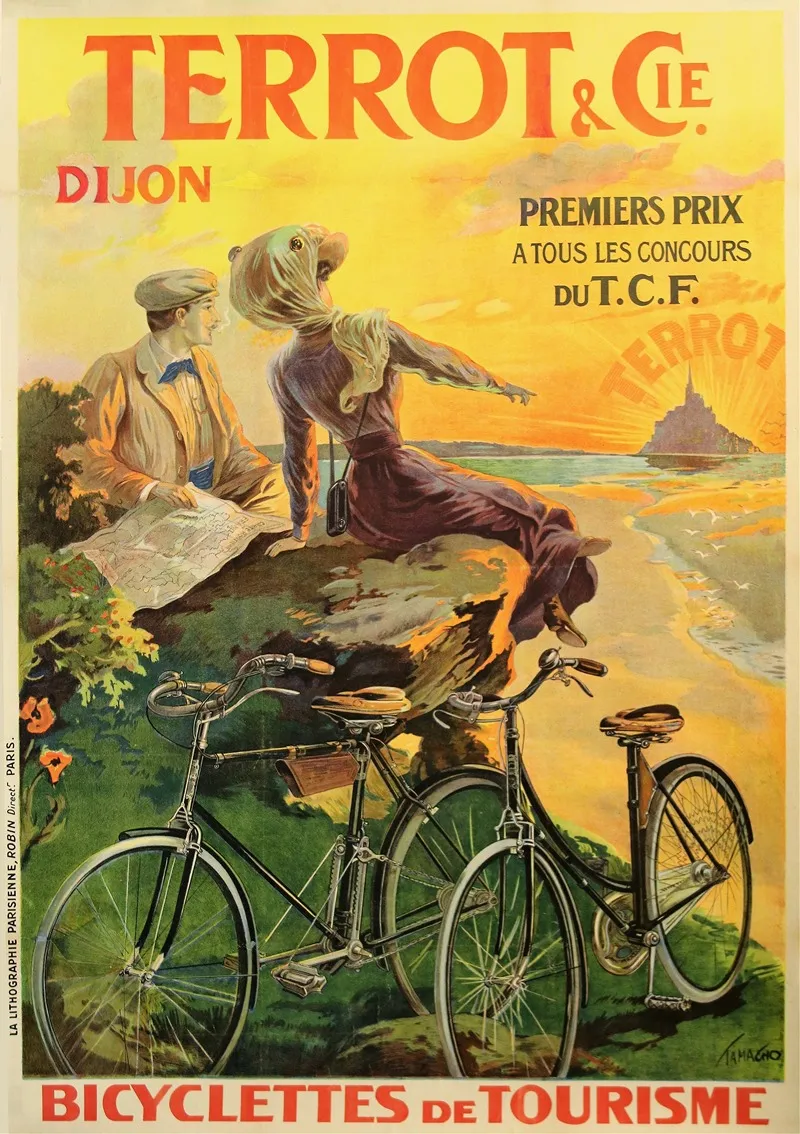 Terrot And Cie Dijon Bicyclettes De Tourisme Wall Art by Nicolas Tamagno - High-Resolution Digital Print