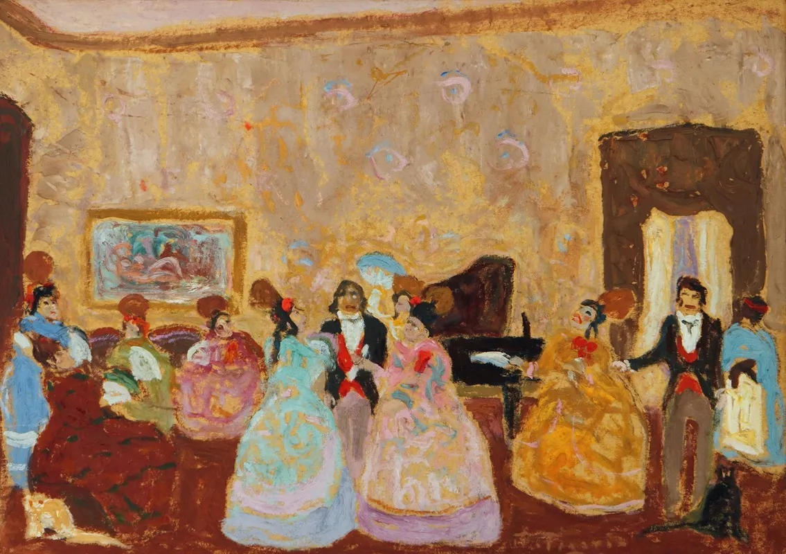 Tertulia Wall Art by Pedro Figari - High-Resolution Digital Print