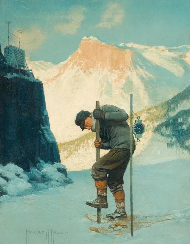 Testing The Snow Wall Art by Howard V. Brown - High-Resolution Digital Print