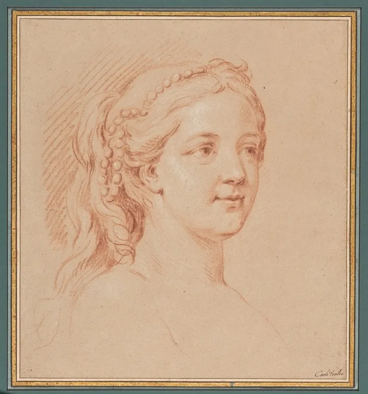 Tete De Femme De Trois Quarts A Droite