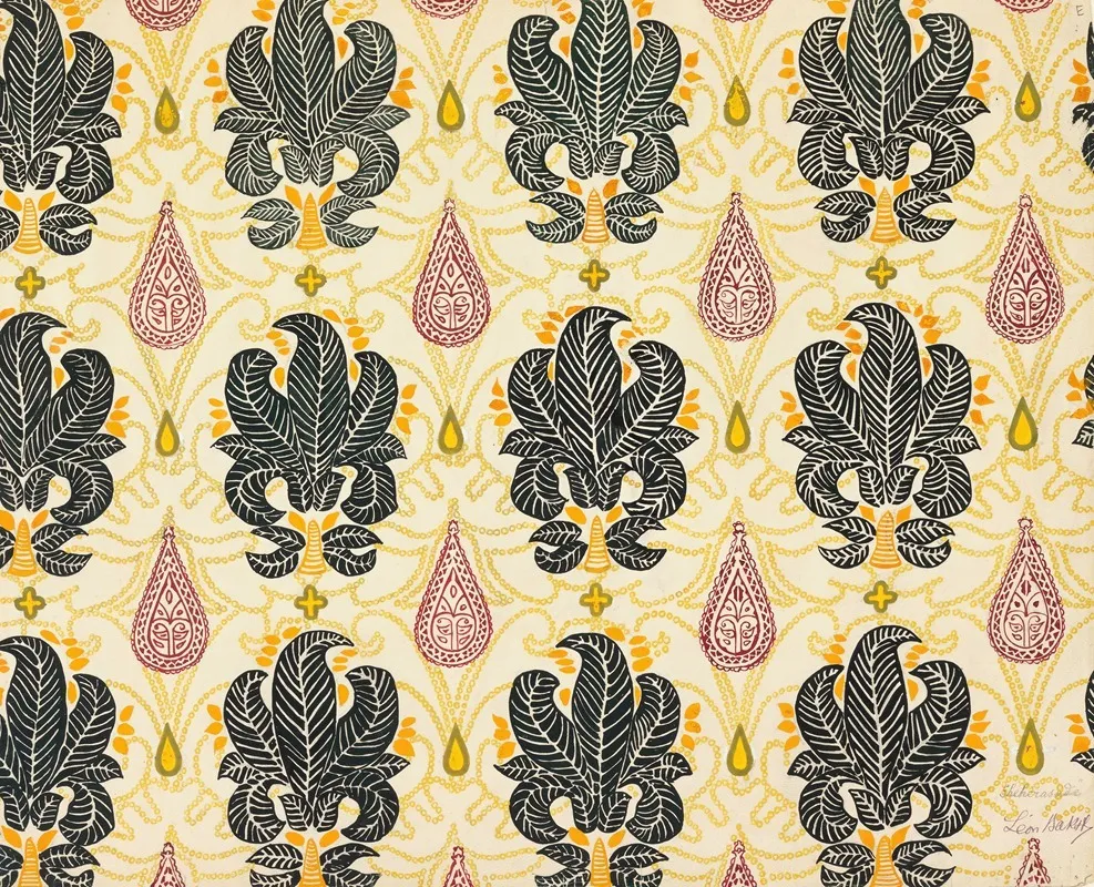 Textile Design For Ballet Scheherazade Wall Art by Juan Gris - High-Resolution Digital Print