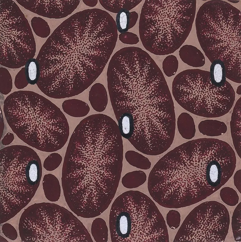 Textile Design With Scattered Ovals