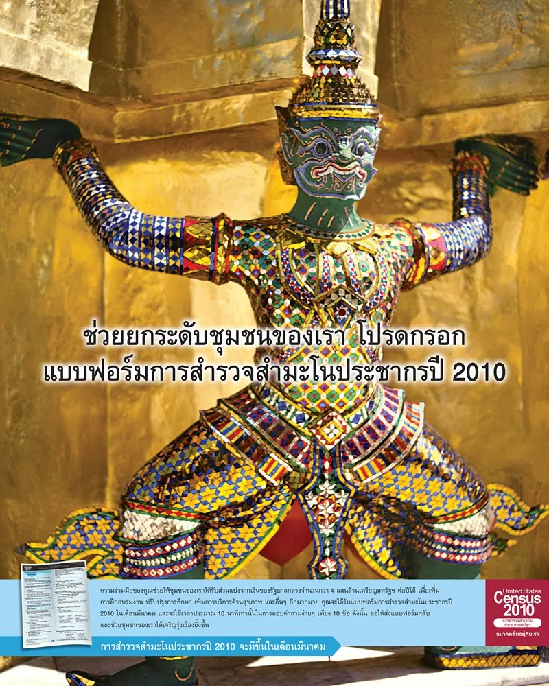 Thai Awareness Poster by Bureau of the Census - High-Resolution Digital Print