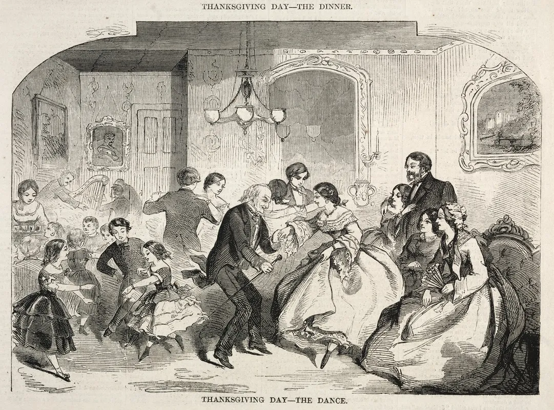 Thanksgiving Day The Dance Wall Art by Winslow Homer - High-Resolution Digital Print