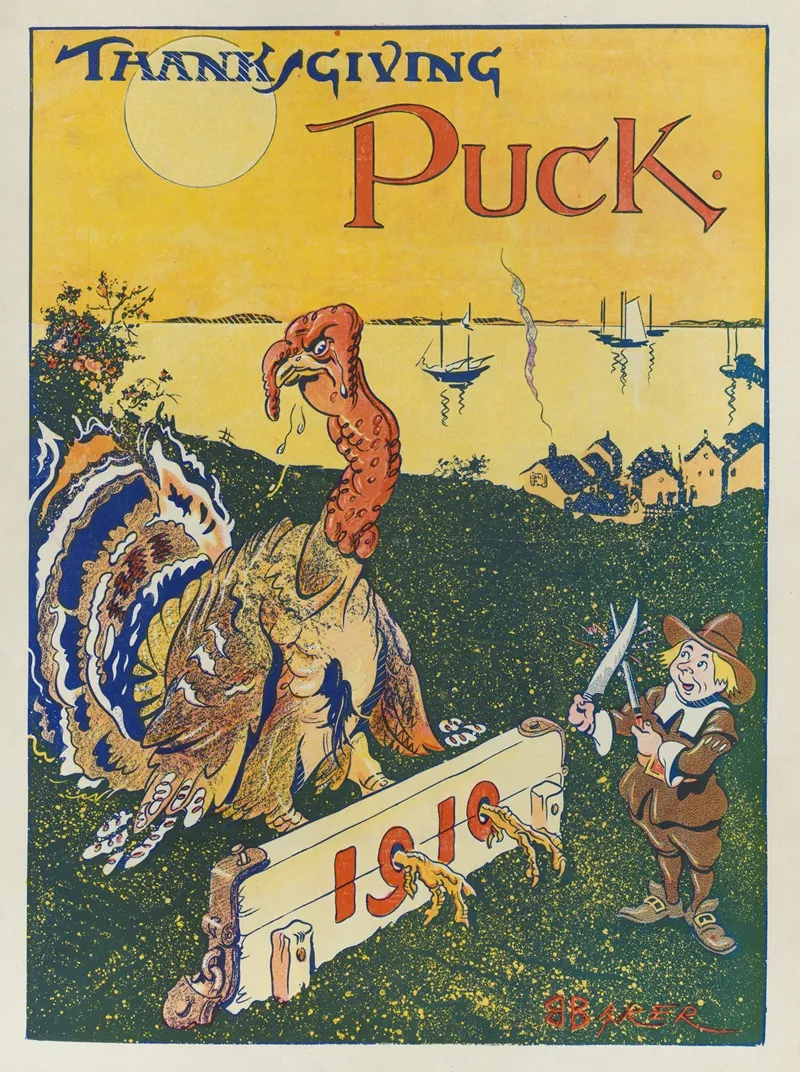 Thanksgiving Puck Wall Art by Bryant Baker - High-Resolution Digital Print
