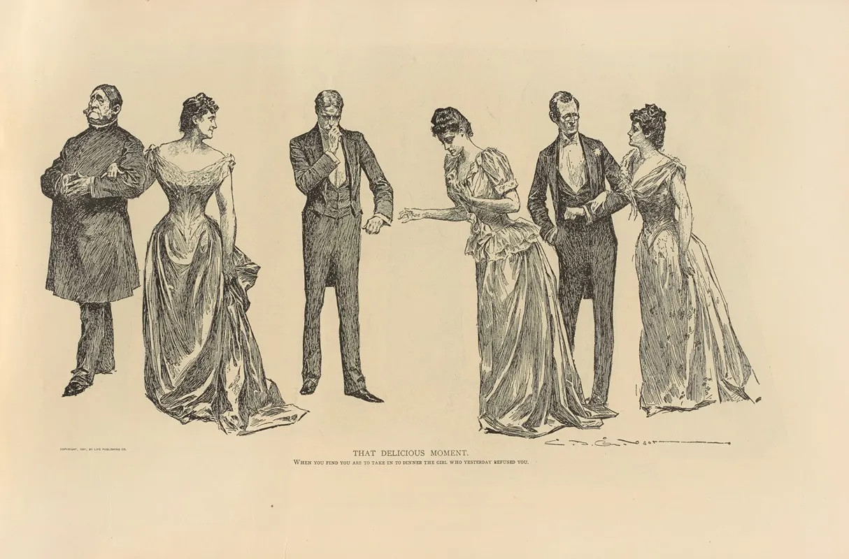 That Delicious Moment 3 Wall Art by Charles Dana Gibson - High-Resolution Digital Print