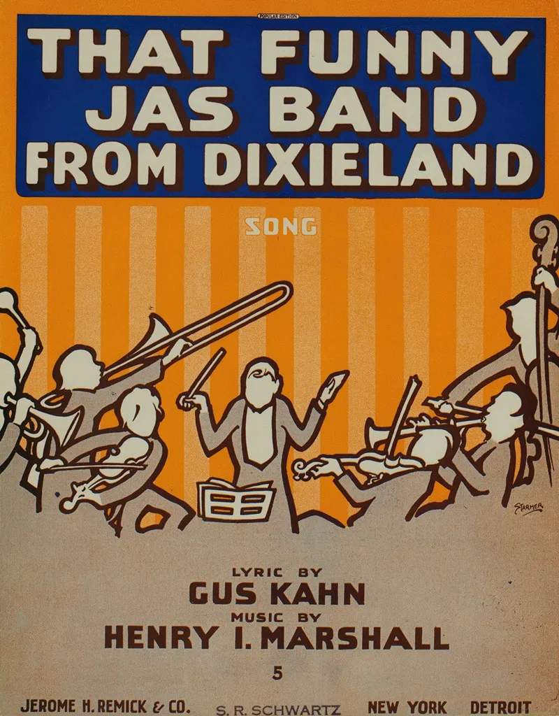 That Funny Jas Band From Dixieland Wall Art by Starmer - High-Resolution Digital Print
