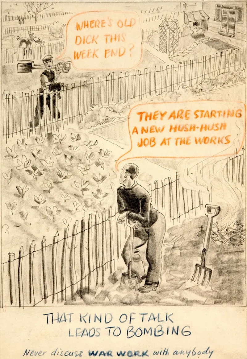 That Kind Of Talk Leads To Bombing Never Discuss War Work With Anybody Wall Art by Anonymous - High-Resolution Digital Print