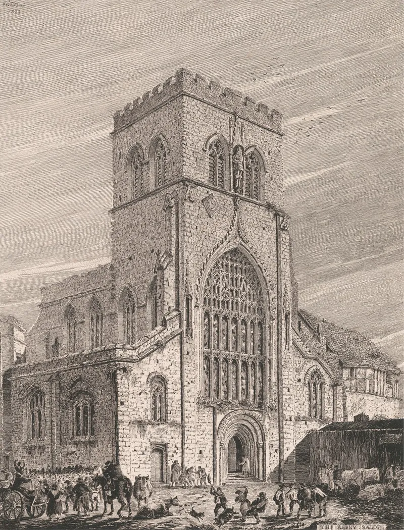 The Abbey Church Shrewsbury Wall Art by Edward Pryce Owen - High-Resolution Digital Print
