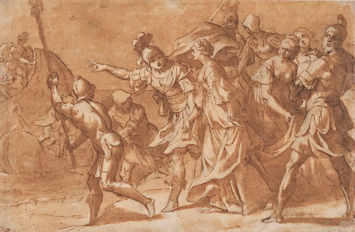 The Abduction Of Helen 9 Wall Art by Alessandro Turchi - High-Resolution Digital Print