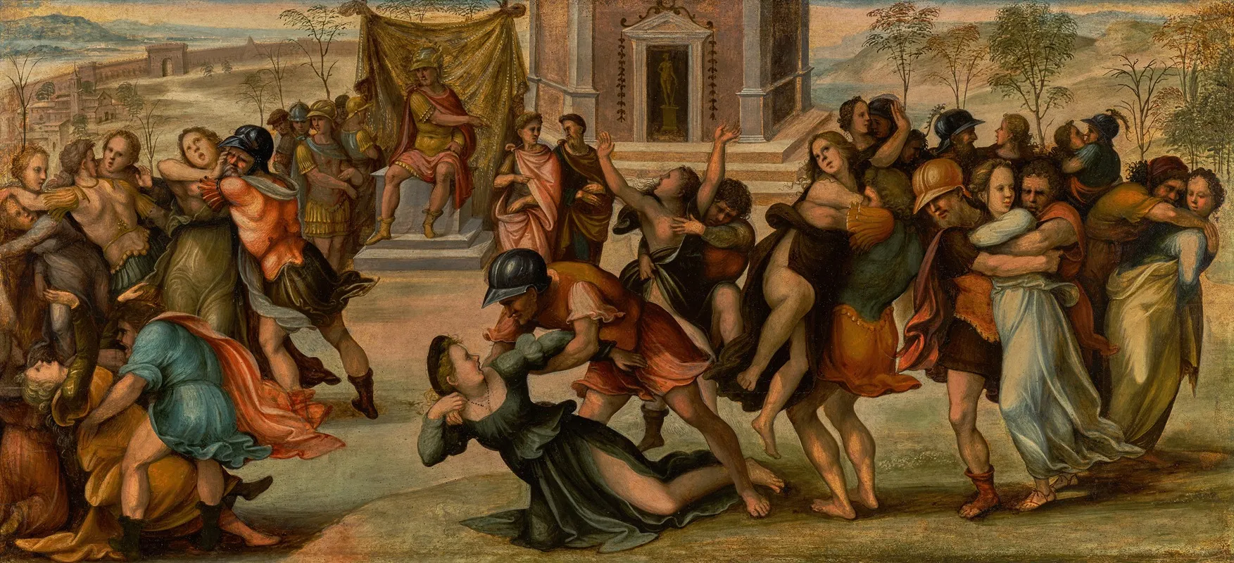 The Abduction Of The Sabines 2 Wall Art by Girolamo del Pacchia - High-Resolution Digital Print