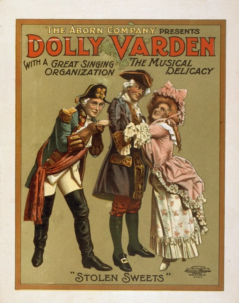 The Aborn Company Presents Dolly Varden The Musical Delicacy With A Great Singing Organization 2 Wall Art by U.S. Lithograph Co. - High-Resolution Digital Print