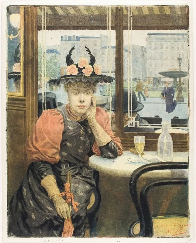 The Absinthe Drinker Wall Art by Albert-Emmanuel Bertrand - High-Resolution Digital Print