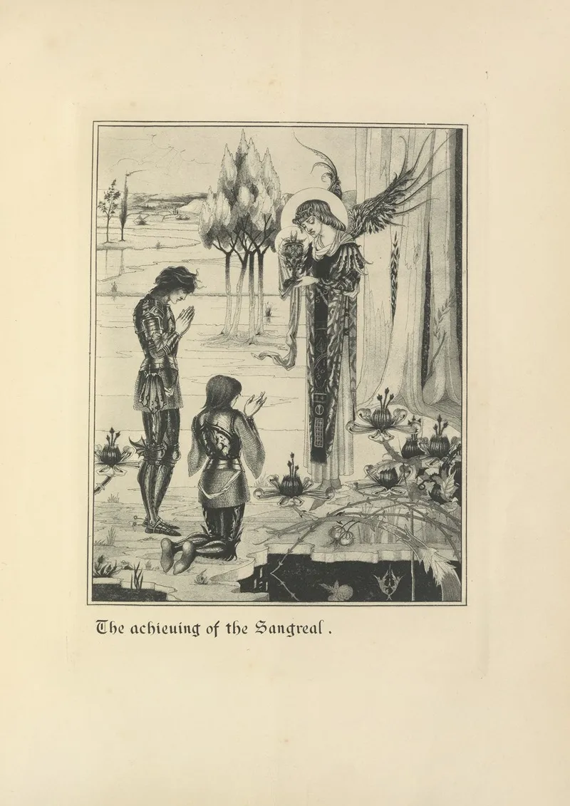 The Achieving Of The San Greal Wall Art by Aubrey Vincent Beardsley - High-Resolution Digital Print