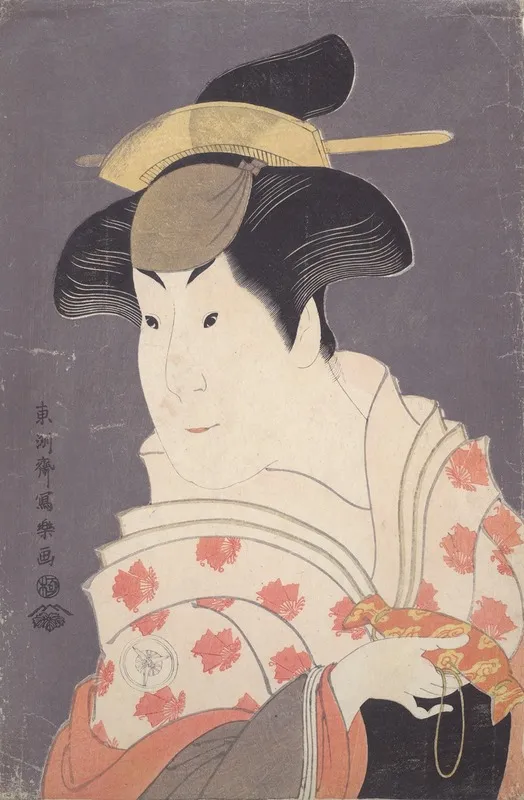 The Actor Iwai Hanshiro Iv As The Wet Nurse Shigenoi From The Play The Loved Wifes Parti Colored Halter
