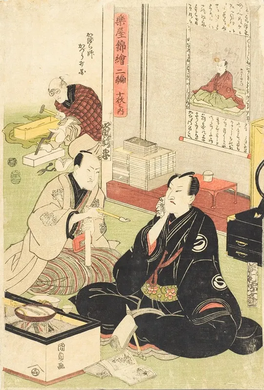 The Actors Sawamura Sojuro And Arashi Shincha Wall Art by Utagawa Kunisada (Toyokuni III) - High-Resolution Digital Print