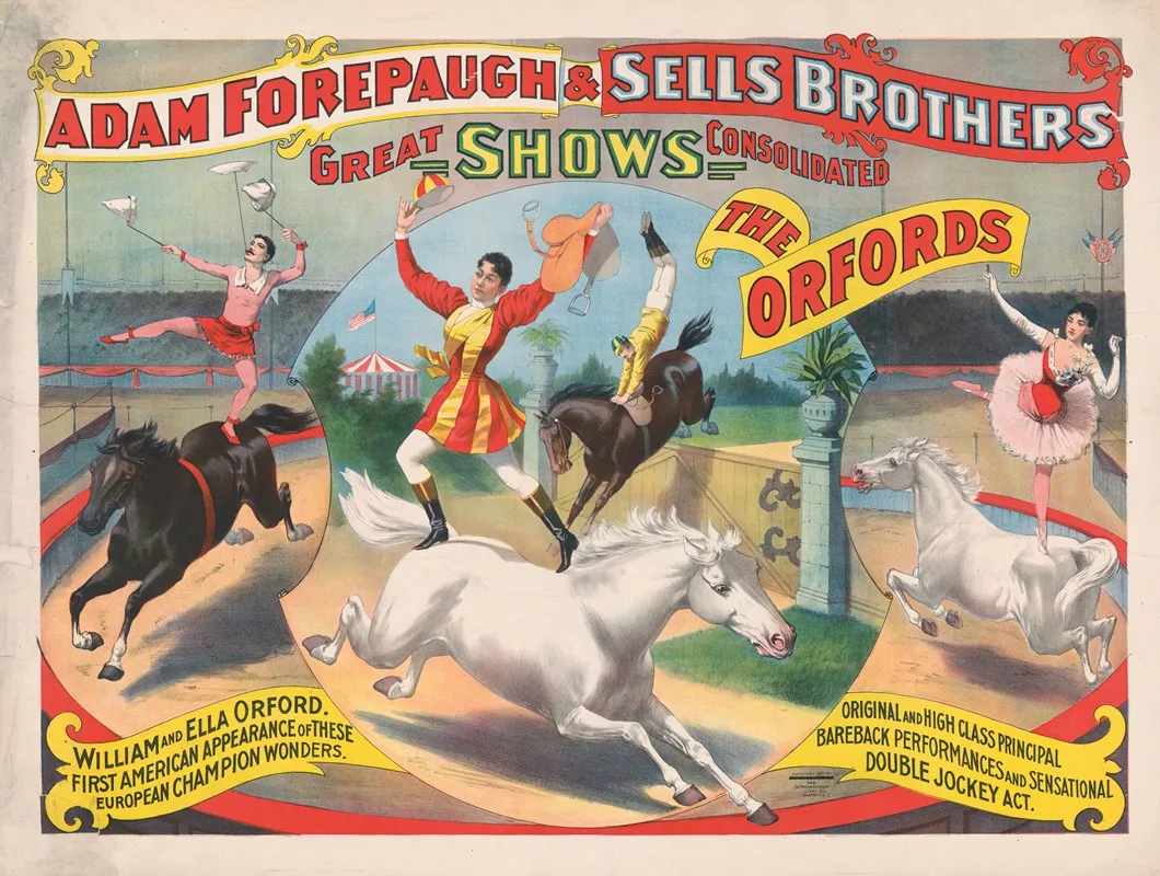 The Adam Forepaugh Sells Brothers Great Shows Consolidated The Orfords William And Ella Orford