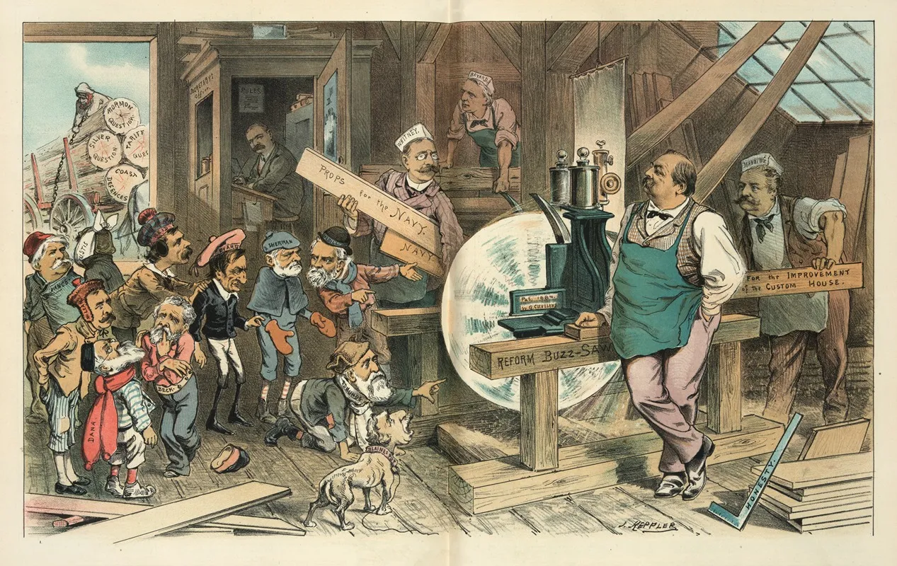 The Administration Sawmill Wall Art by Joseph Ferdinand Keppler - High-Resolution Digital Print