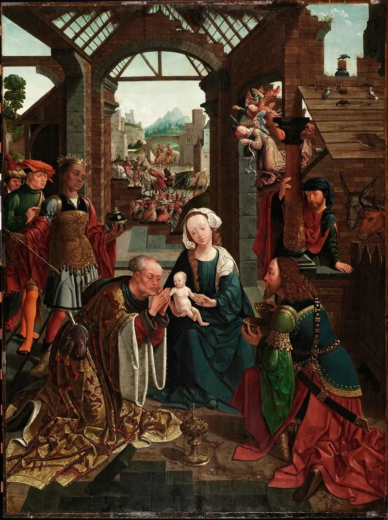 The Adoration Of The Kings 7 Wall Art by Jacob Cornelisz. van Oostsanen - High-Resolution Digital Print