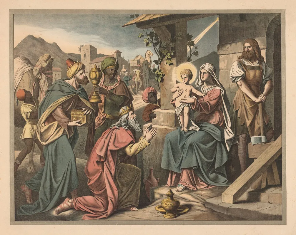 The Adoration Of The Magi 124 Wall Art by Lith. Anstalt v. Müller & Eismann - High-Resolution Digital Print