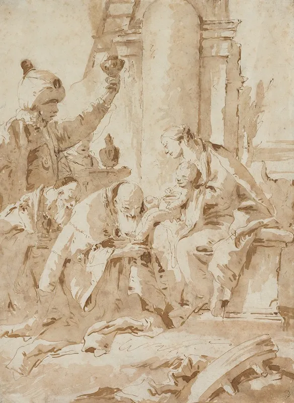 The Adoration Of The Magi 22 Wall Art by Giovanni Battista Tiepolo - High-Resolution Digital Print