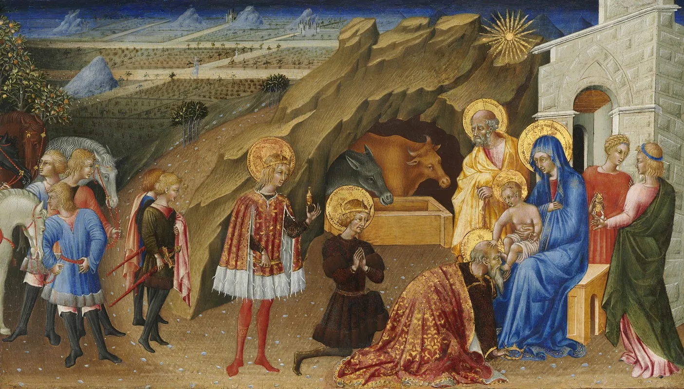 The Adoration Of The Magi 35 Wall Art by Giovanni di Paolo - High-Resolution Digital Print