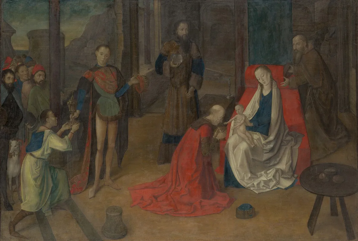 The Adoration Of The Magi 50 Wall Art by Justus of Ghent (Joos van Wassenhove) - High-Resolution Digital Print