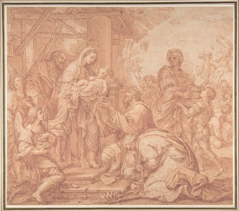 The Adoration Of The Magi 52 Wall Art by Giuseppe Bartolomeo Chiari - High-Resolution Digital Print