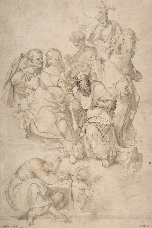 The Adoration Of The Magi 60 Wall Art by Nosadella (Giovanni Francesco Bezzi) - High-Resolution Digital Print