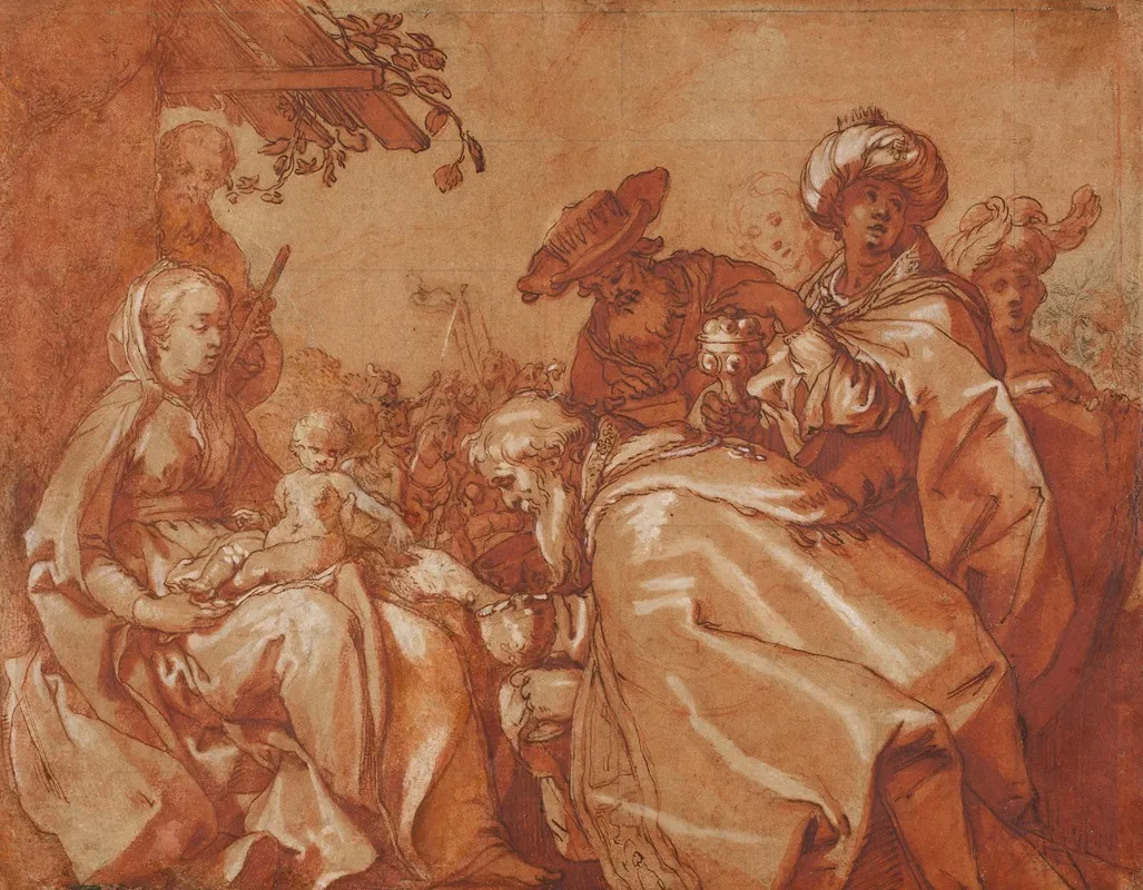 The Adoration Of The Magi 88 Wall Art by Abraham Bloemaert - High-Resolution Digital Print