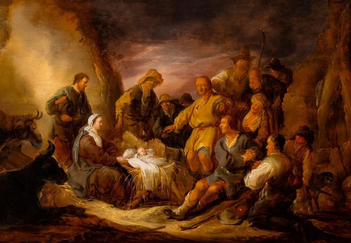 The Adoration Of The Shepherds 100 Wall Art by Benjamin Gerritsz. Cuyp - High-Resolution Digital Print