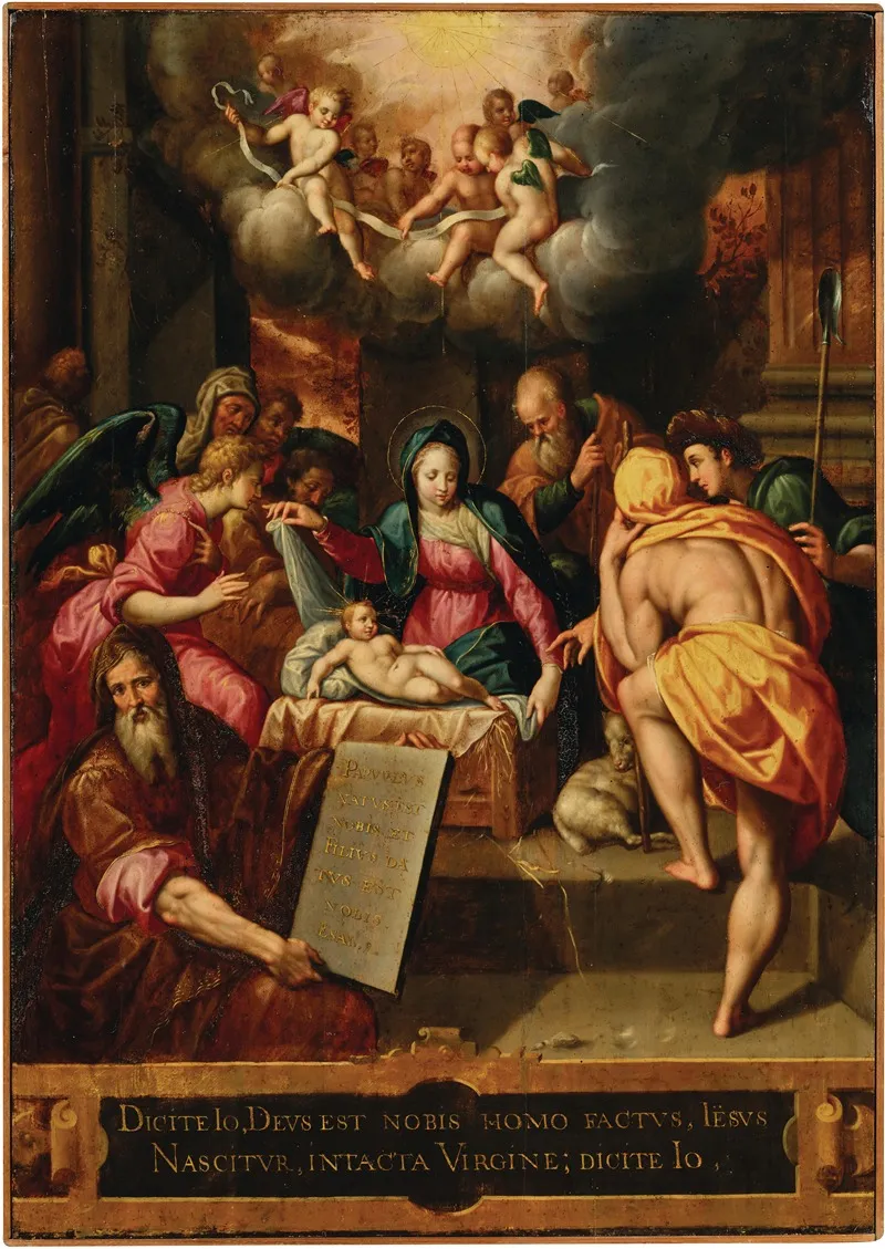 The Adoration Of The Shepherds 101 Wall Art by Jacob De Backer - High-Resolution Digital Print