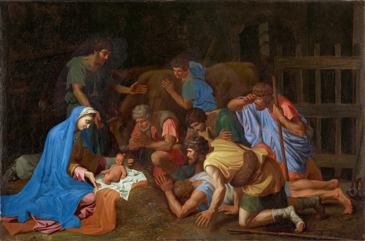 The Adoration Of The Shepherds 10 Wall Art by Nicolas Poussin - High-Resolution Digital Print