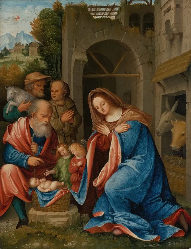 The Adoration Of The Shepherds 17 Wall Art by Martino Piazza Da Lodi - High-Resolution Digital Print