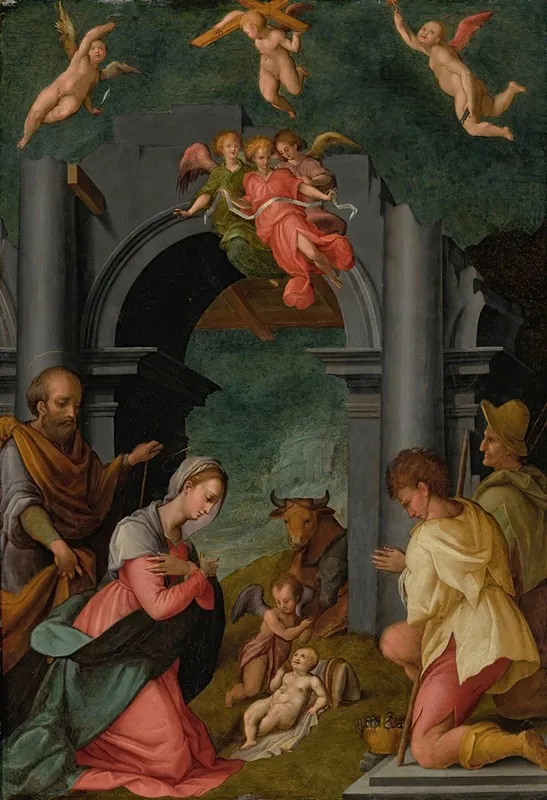 The Adoration Of The Shepherds 18 Wall Art by Tommaso d'Antonio Manzuoli - High-Resolution Digital Print