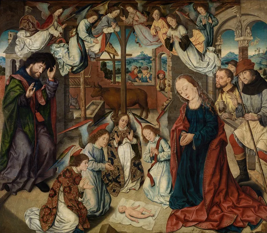 The Adoration Of The Shepherds 37 Wall Art by Albrecht Bouts - High-Resolution Digital Print