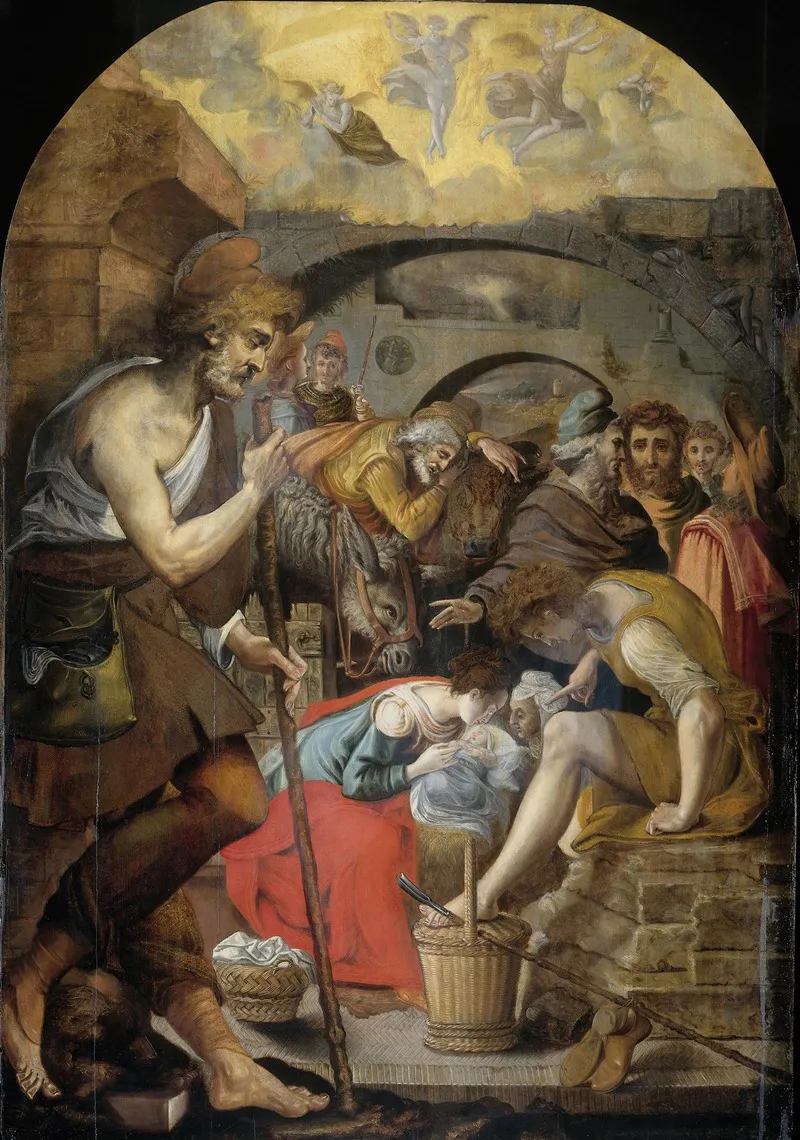 The Adoration Of The Shepherds 73 Wall Art by Anthonie van Blocklandt - High-Resolution Digital Print