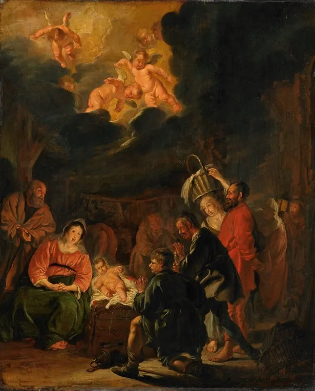 The Adoration Of The Shepherds 77 Wall Art by Pieter Codde - High-Resolution Digital Print