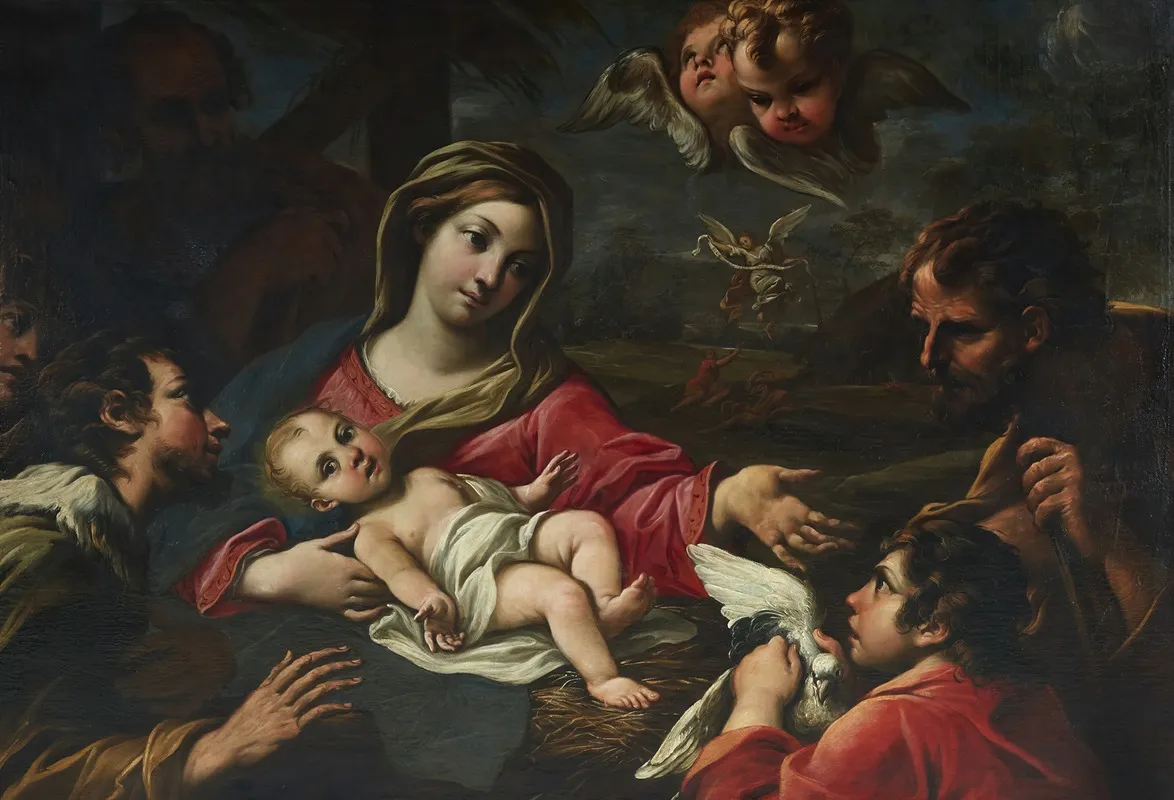 The Adoration Of The Shepherds 86 Wall Art by Girolamo Troppa - High-Resolution Digital Print