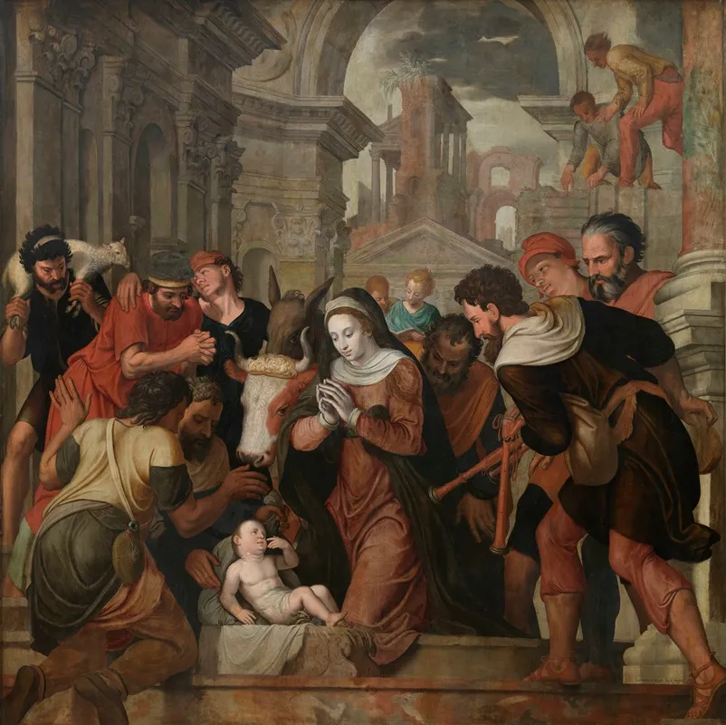 The Adoration Of The Shepherds 91 Wall Art by Lambert Van Noort - High-Resolution Digital Print