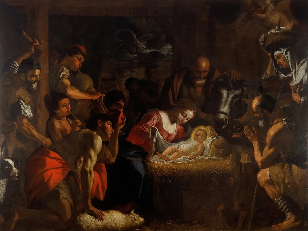 The Adoration Of The Shepherds 96 Wall Art by Mattia Preti - High-Resolution Digital Print