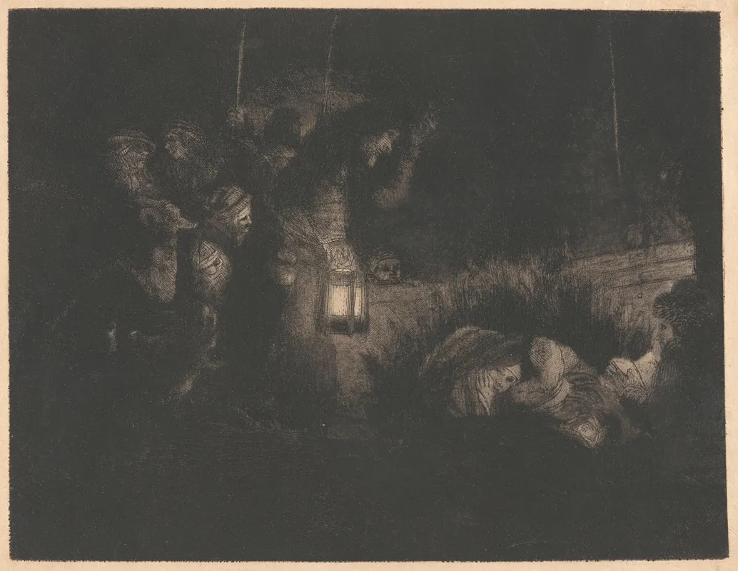 The Adoration Of The Shepherds A Night Piece Wall Art by Rembrandt van Rijn - High-Resolution Digital Print
