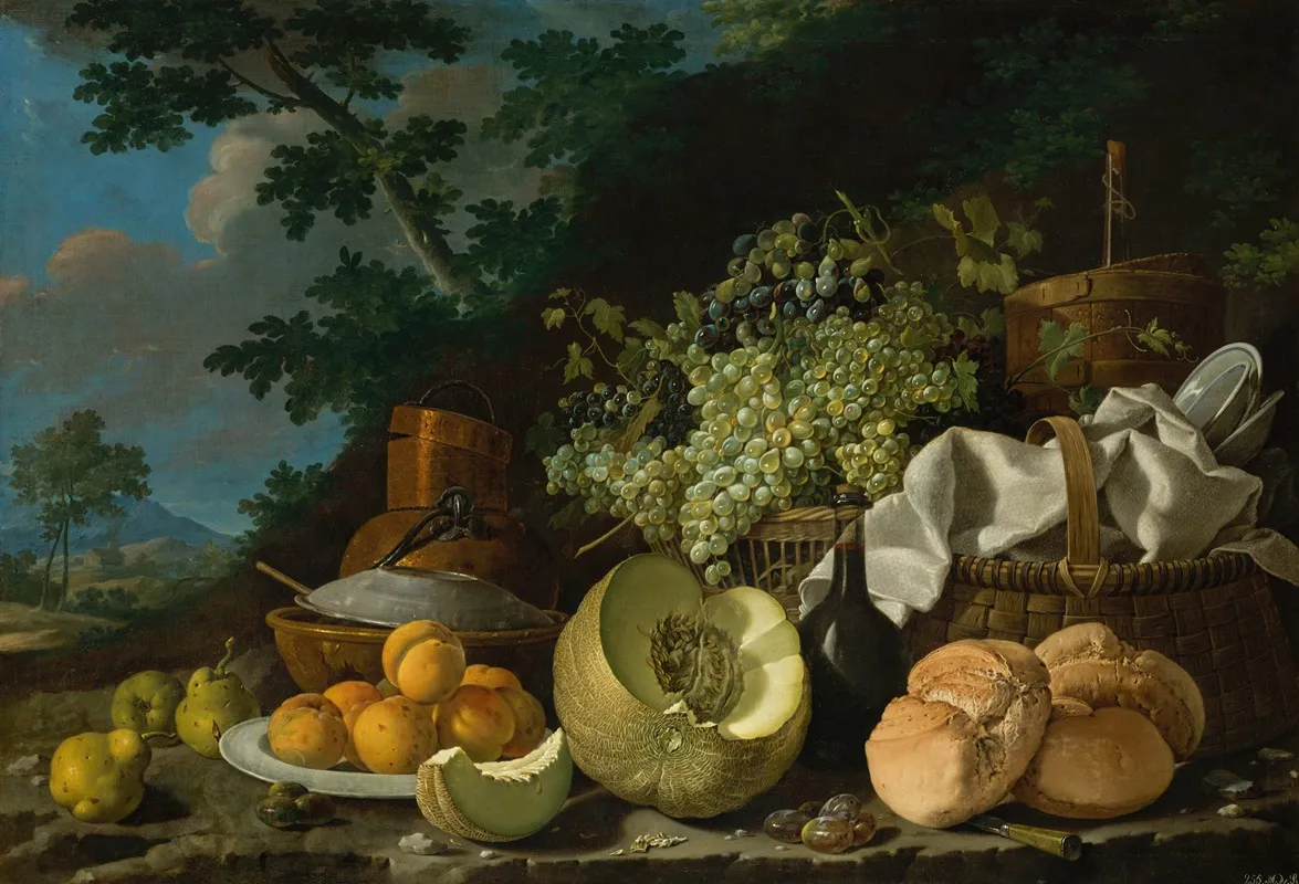The Afternoon Meal La Merienda Wall Art by Luis Meléndez - High-Resolution Digital Print