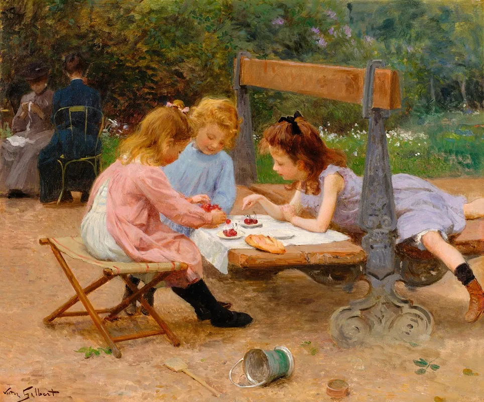 The Afternoon Snack Le Gouter Wall Art by Victor Gilbert - High-Resolution Digital Print